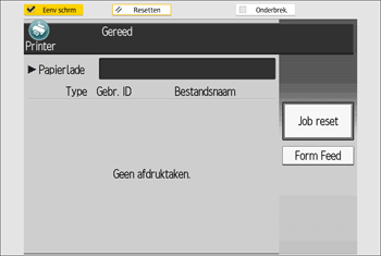 Afbeelding van bedieningspaneel