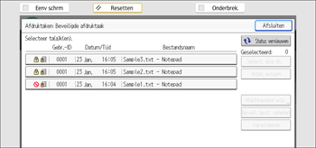 Afbeelding van bedieningspaneel