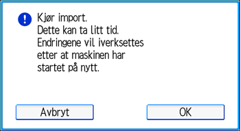 Illustrasjon av betjeningspanelet