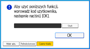 Ilustracja ekranu panela operacyjnego
