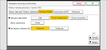 Ilustracja ekranu panela operacyjnego