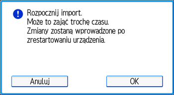 Ilustracja ekranu panela operacyjnego