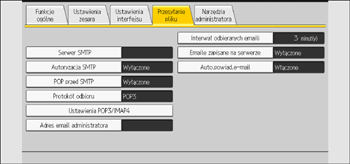 Ilustracja ekranu panela operacyjnego