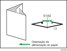 Ilustração de ajuste de posição de dobragem para folheto