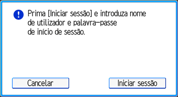 Ilustração do ecrã do painel de operação