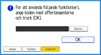 Bild på användarpanelens skärm