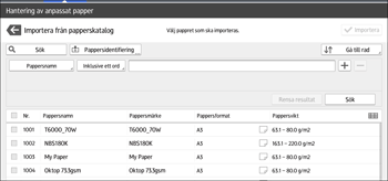 Bild på användarpanelens skärm