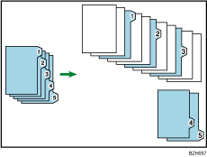 Illustration of copying onto tab stock