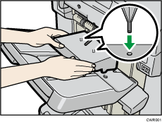 Z-fold support tray illustration
