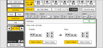 Ilustrace displeje ovládacího panelu