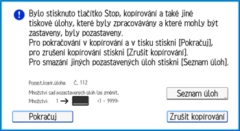 Ilustrace displeje ovládacího panelu