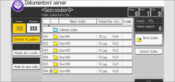 Ilustrace displeje ovládacího panelu