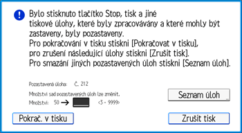 Ilustrace displeje ovládacího panelu