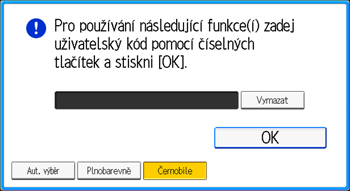 Ilustrace ovládacího panelu