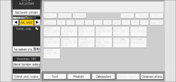 Ilustrace displeje ovládacího panelu