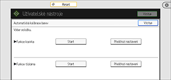 Ilustrace ovládacího panelu