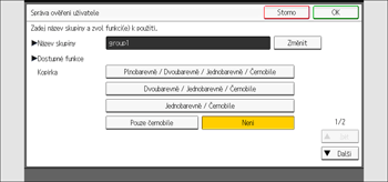 Ilustrace ovládacího panelu