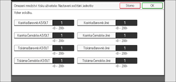 Ilustrace ovládacího panelu