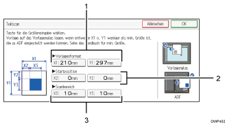 Nummerierte Abbildung Bedienfeld-Display