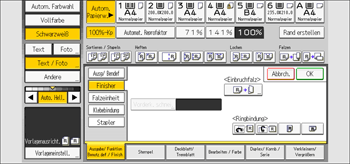 Abbildung Bedienfeld-Display