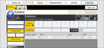 Abbildung Bedienfeld-Display