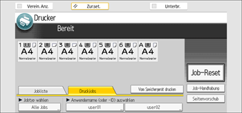 Abbildung Bedienfeld-Display