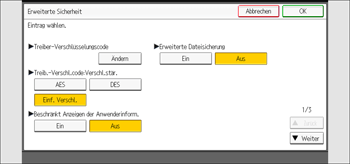 Abbildung Bedienfeld-Display