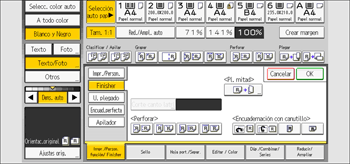 Ilustración de la pantalla del panel de mandos