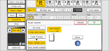 Ilustración de la pantalla del panel de mandos
