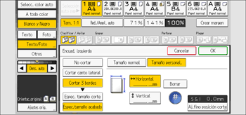 Ilustración de la pantalla del panel de mandos