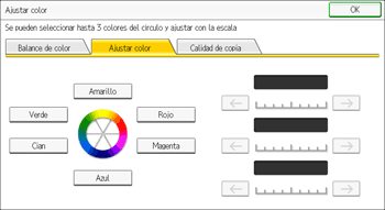 Ilustración de la pantalla del panel de mandos