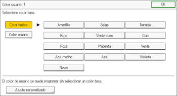 Ilustración de la pantalla del panel de mandos