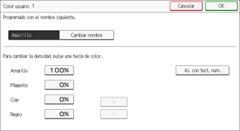 Ilustración de la pantalla del panel de mandos