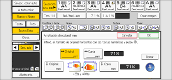 Ilustración del panel de operaciones