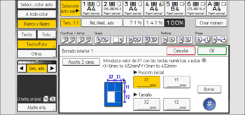 Ilustración de la pantalla del panel de mandos