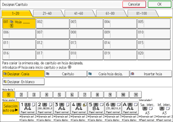 Ilustración de la pantalla del panel de mandos