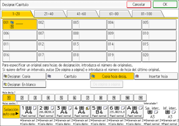 Ilustración de la pantalla del panel de mandos