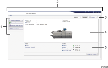 Ilustración de llamada numerada de ilustración de pantalla del navegador web