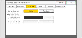 Ilustración de la pantalla del panel de mandos