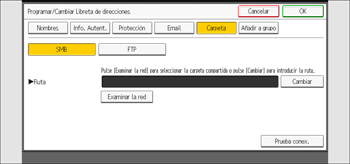 Ilustración de la pantalla del panel de mandos
