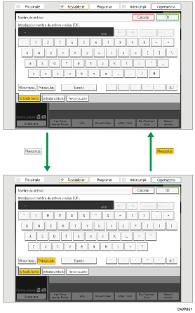 Ilustración de teclas