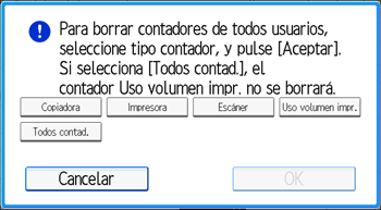 Ilustración de la pantalla del panel de mandos