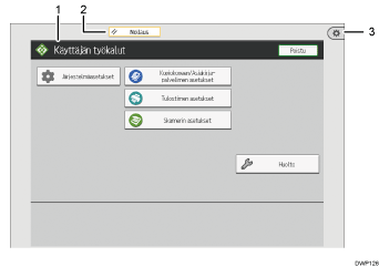 Käyttöpaneelin numeroitu näyttö