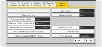Käyttöpaneelin näyttö