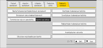 Käyttöpaneelin näyttö