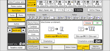 Illustration de l'écran du panneau de commande