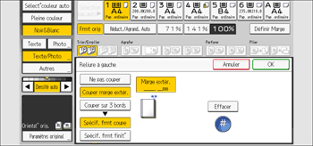 Illustration de l'écran du panneau de commande