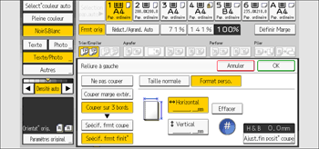 Illustration de l'écran du panneau de commande