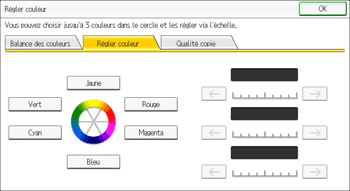 Illustration de l'écran du panneau de commande