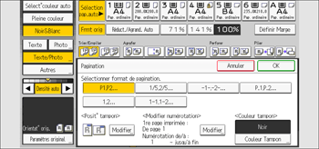 Illustration de l'écran du panneau de commande